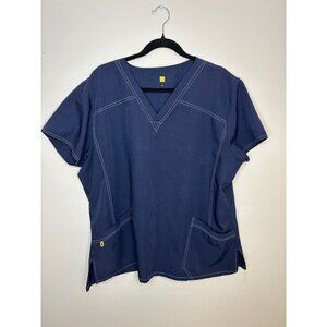 Spread good cheer scrub set Top and Bottom Blue Women's Sz xl GUC Medical Scrubs